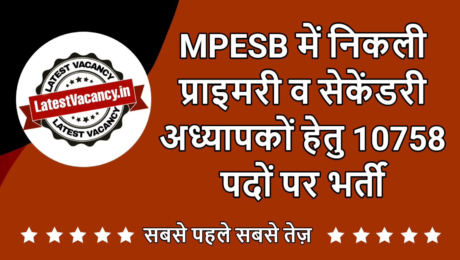 MPESB Teacher Recruitment 2025